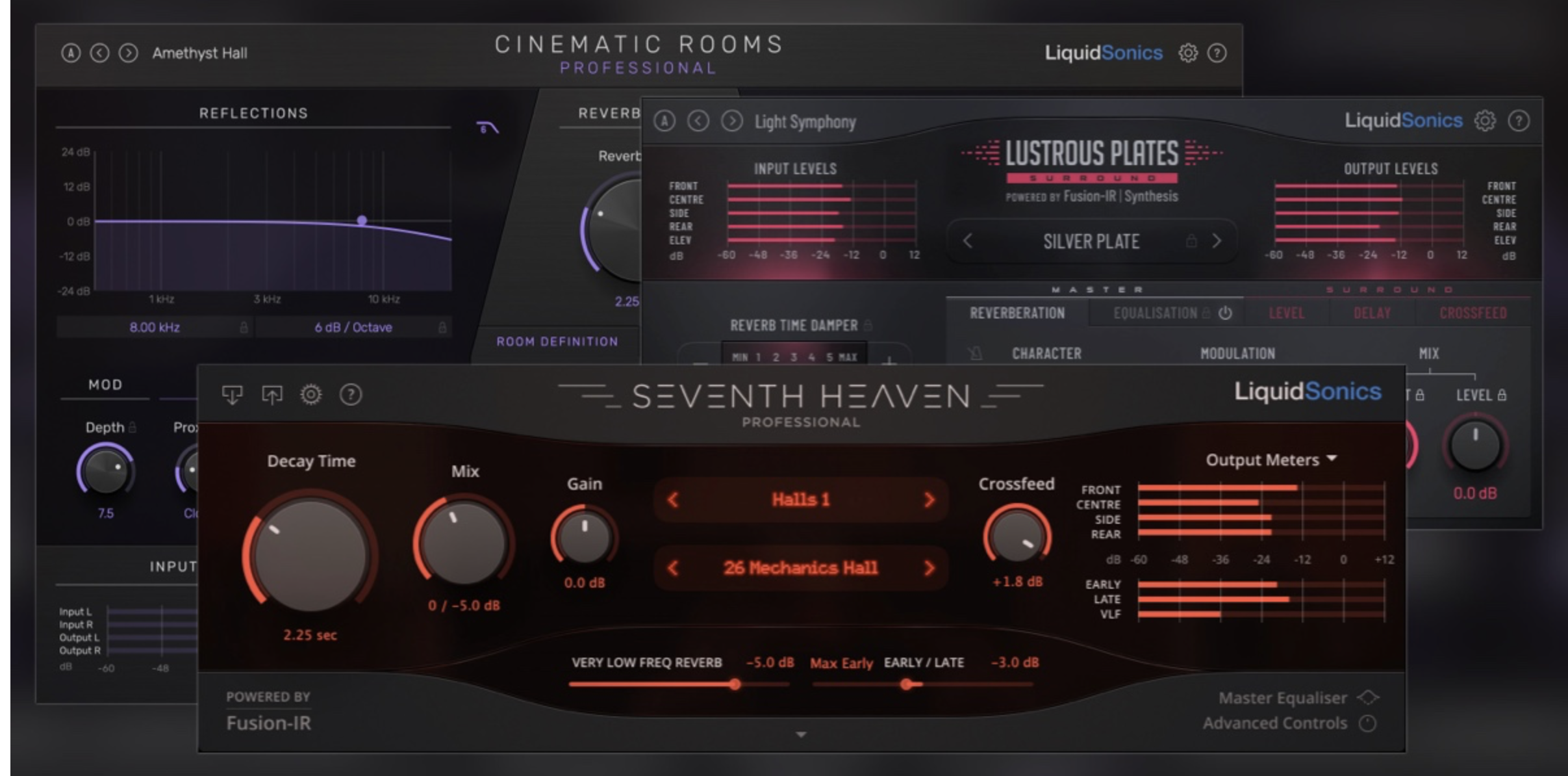 Liquidsonics Seventh Heaven Pro, Lustrous Plates Surround, Cine